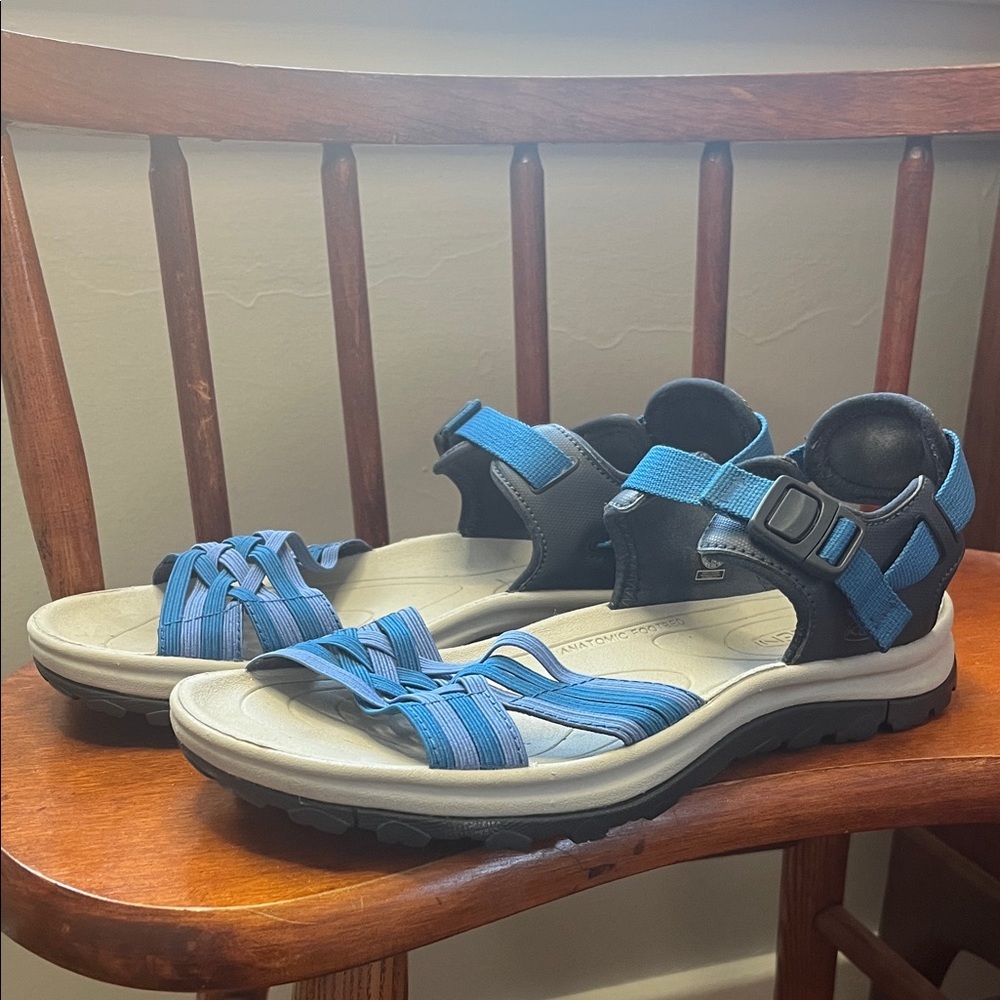 KEEN Women's Terradora II Strappy Open Toe Sandals in Navy/Mykonos Blue Size 8
